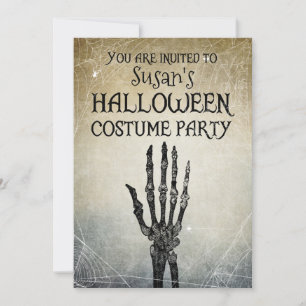 Invitation Fête du costume vintage d'Halloween