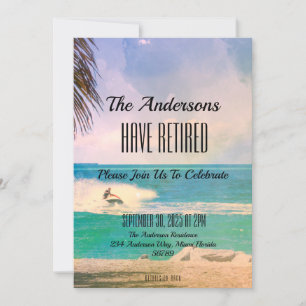 Invitation Fête du couple de la Tropic Retirement Event Party
