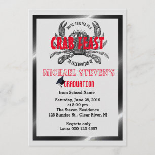 Invitation Fête du crabe Faire bouillir n'importe quelle fête