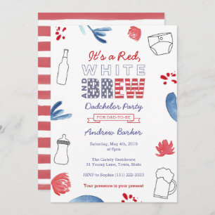Invitation Fête du Dadchelor ou Baby shower du Daddy