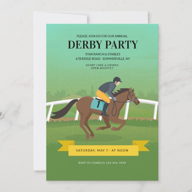 Invitation Fête du Derby (Devant)