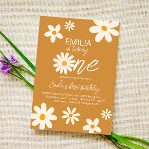 Invitation Fête du désert rétro 1er anniversaire poussiéreux