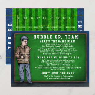 Invitation Fête du Football Discours d'entraîneur amusant Jou