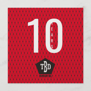 Invitation Fête du jalon des employés 10 ans de cadeau