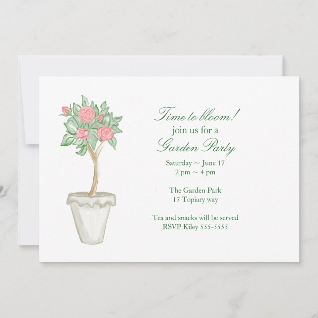 Invitation Fête du jardin (Devant)