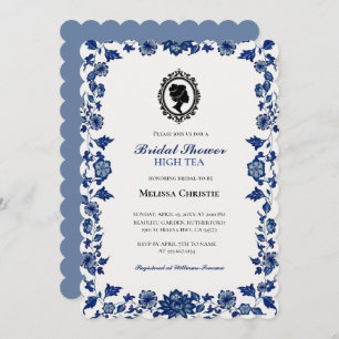 Invitation fête du jardin à thé, belle douce pastel