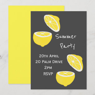 Invitation Fête du jardin de pique-nique au citron d'été