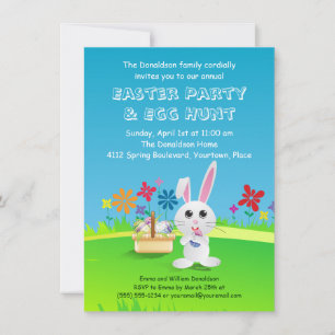 Invitation Fête du lapin de Pâques