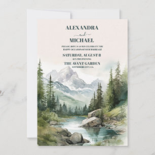 Invitation Fête du mariage de montagne