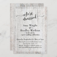 Fête du Mariage Rustic Patiné Wood Post