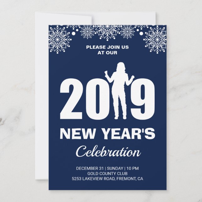 Invitation Fête du Nouvel An 2019 (Devant)