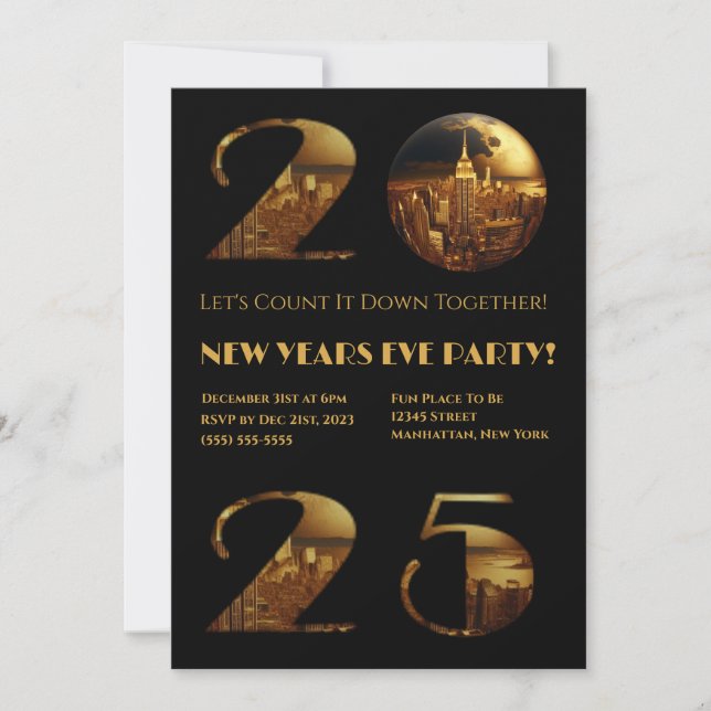Invitation Fête du Nouvel An 2025-Ball-NYC- (Devant)