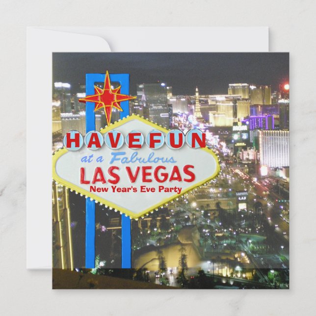 Invitation Fête du Nouvel An à Las Vegas (Devant)