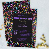 Fête du Nouvel An de Confetti et Streamers colorés