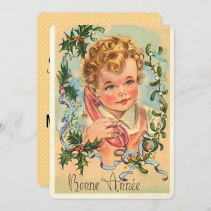 Invitation Fête du Nouvel An vintage