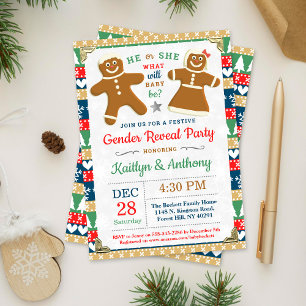 Invitation Fête du pain d'épices Noël de la fête de la révéla
