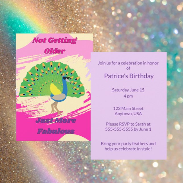 Invitation Fête du Paon Drôle (Créateur téléchargé)