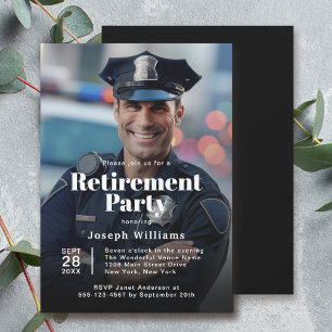 Invitation Fête du Parti de la retraite photo de la police