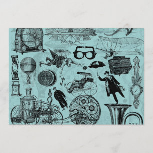 Invitation Fête du parti Vintage Steampunk