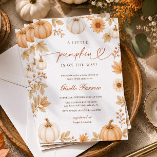 Invitation Fête du petit citrouille bébé automne