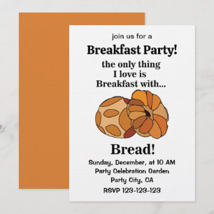 Invitation Fête du petit déjeuner Bread Loaf