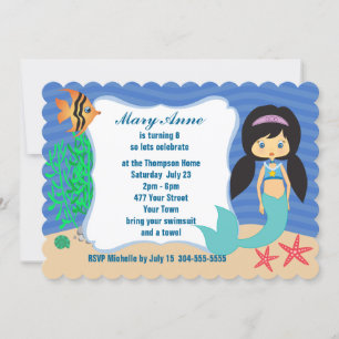 Invitation Fête du pool de sirènes