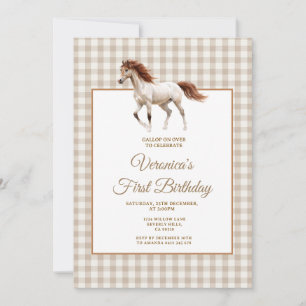 Invitation Fête du premier anniversaire de Cheval Gallop On O