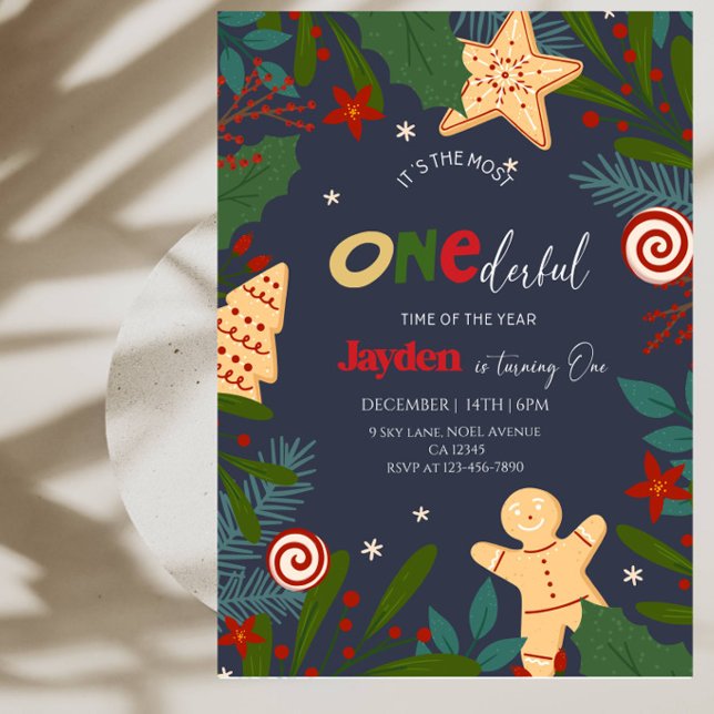 Invitation Fête du premier anniversaire de la fille Winter On (Créateur téléchargé)