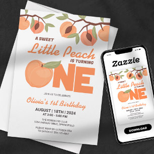 Invitation Fête du premier anniversaire de la petite pêche su
