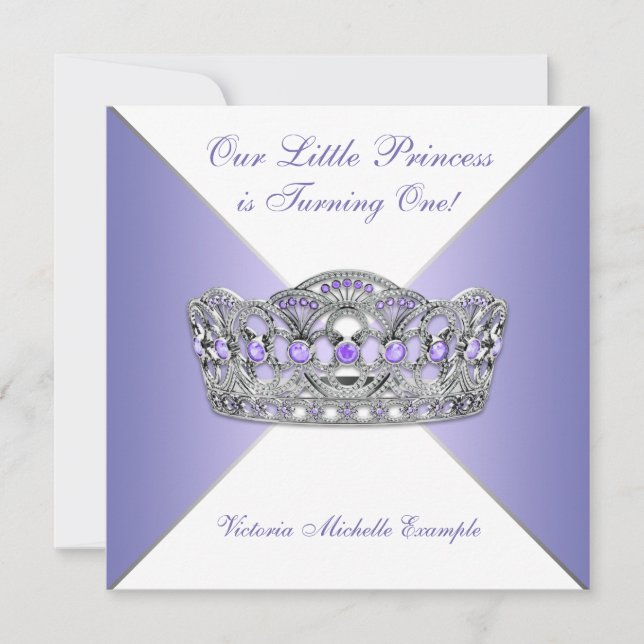 Invitation Fête du premier anniversaire de la princesse Viole (Devant)
