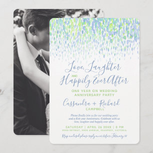 Invitation Fête du premier anniversaire de mariage et pour to