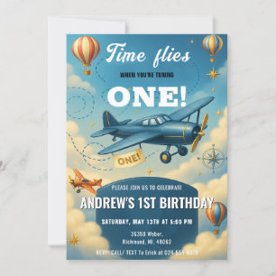 Invitation Fête du premier anniversaire des vols à temps pers