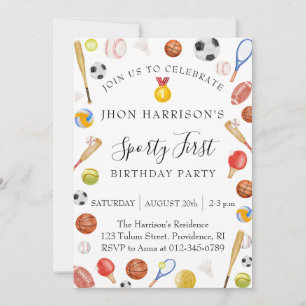 Invitation Fête du premier anniversaire d'un garçon sur le th