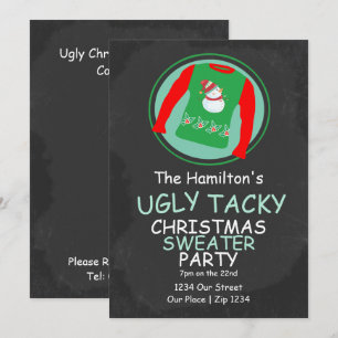 Invitation Fête du Pull de Noël Laid