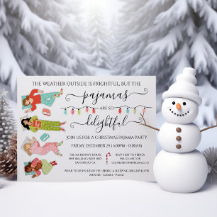 Invitation Fête du pyjama de Noël