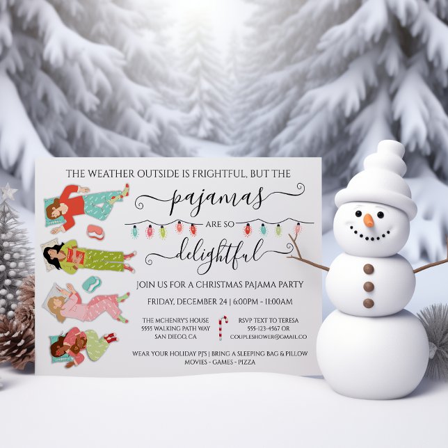 Invitation Fête du pyjama de Noël (Créateur téléchargé)