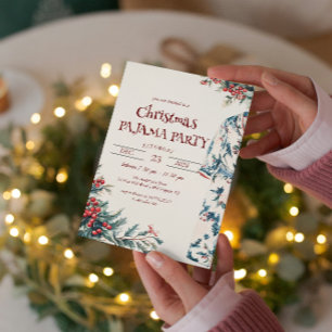 Invitation Fête du pyjama de Noël