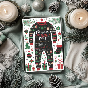 Invitation Fête du Pyjama de Noël Fête des Enfants