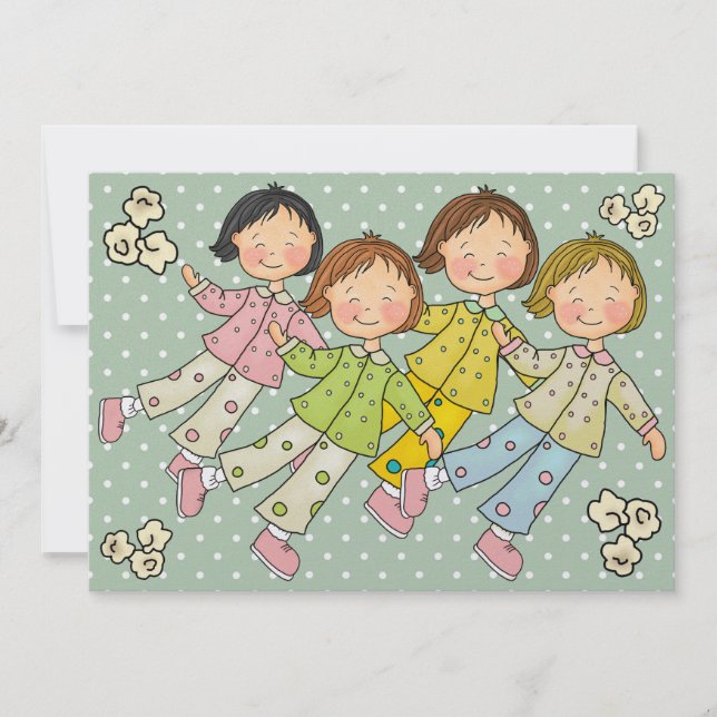 Invitation Fête du pyjama / Sommeil - SRF (Devant)