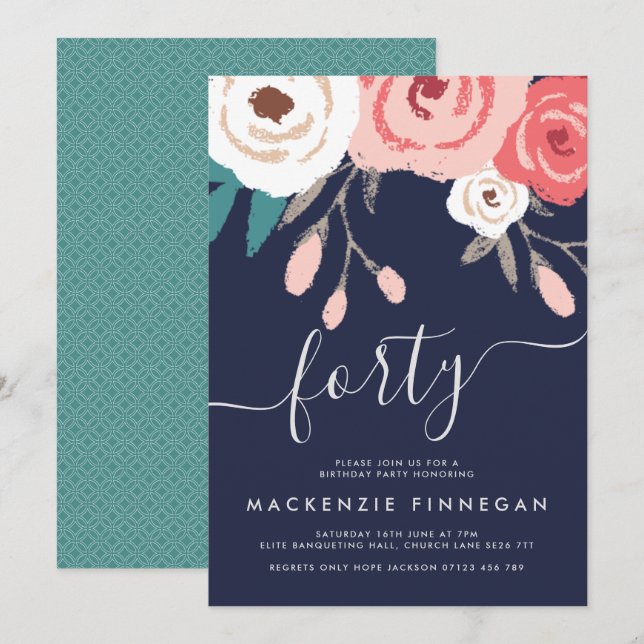 Invitation Fête du quarantième anniversaire de la Marine et d (Devant / Derrière)