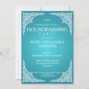 Invitation Fête du réchauffement de la maison Vintage tourbil