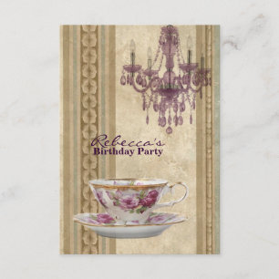 Invitation fête du thé d'anniversaire du jardin de campagne f