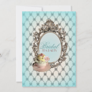 Invitation fête du thé de la douche de la mariée à fleurs vic