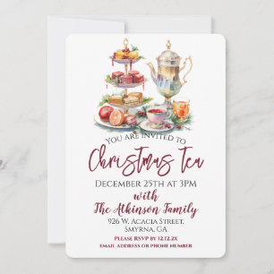 Invitation Fête du thé de Noël