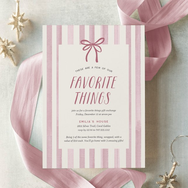 Invitation Fête du thème Sugar Plum Stripe Holiday Favorite T (Créateur téléchargé)