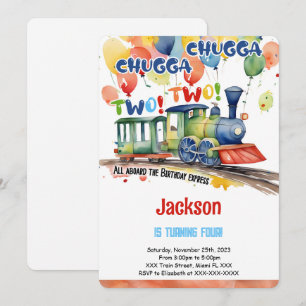 Invitation Fête du train du 4e anniversaire