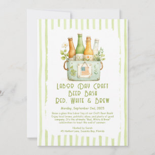 Invitation Fête du Travail Craft Beer Bash – Rouge, Blanc, bi