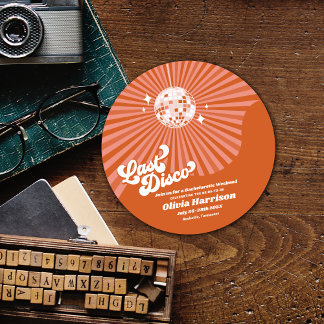 Invitation Fête du week-end de dernier Disco Retro 70's Bache