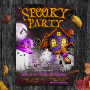 Invitation Fête éffrayante - Anniversaire d'Halloween