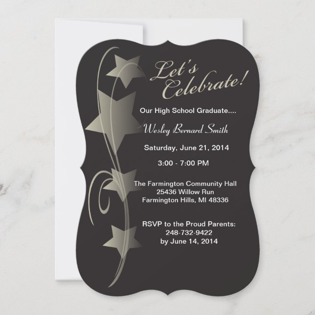 Invitation Fête élégante (Devant)